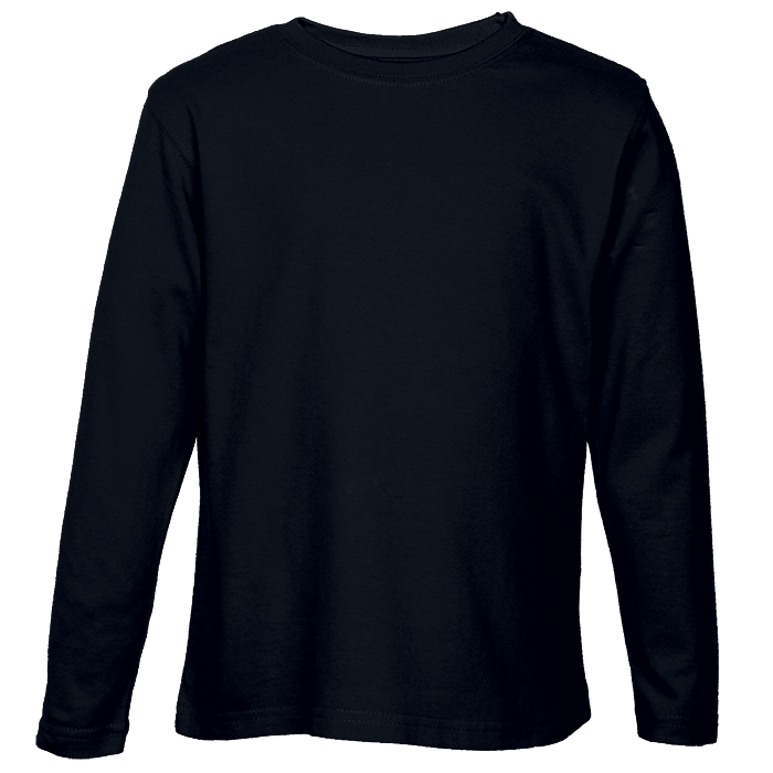 145g Kiddies Long Sleeve T-Shirt Black / 3 to 4 / Regular - Kids-T-Shirts