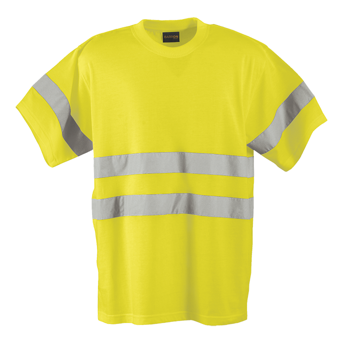 150g Poly Cotton Safety T-Shirt with tape  Yellow 
