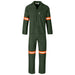 Acid Resistant Polycotton Conti Suit - Reflective Arm & Legs - Orange Tape-32-Olive-OL