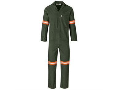 Acid Resistant Polycotton Conti Suit - Reflective Arm & Legs - Orange Tape-