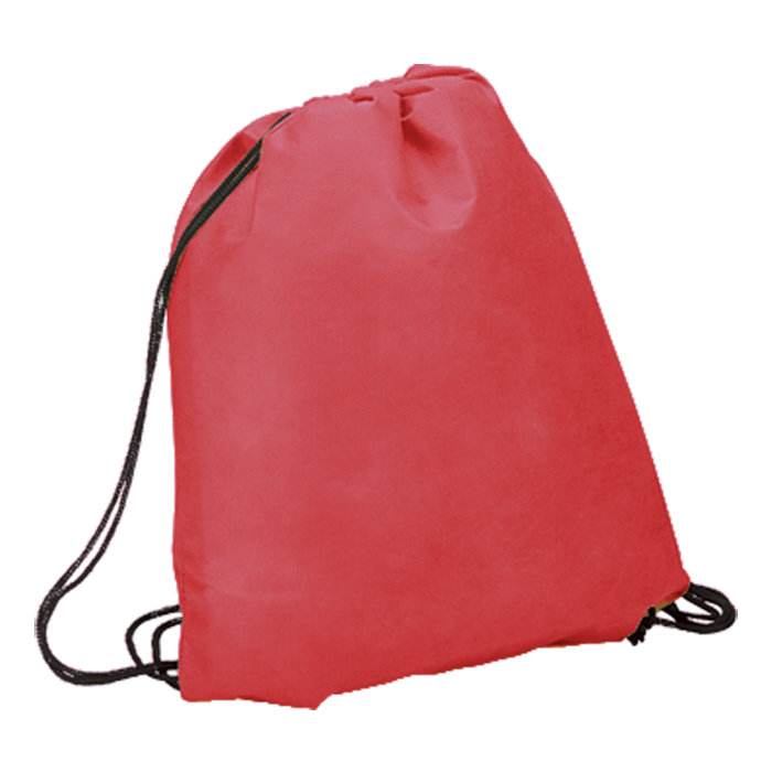 BB0001 - Drawstring Bag - Non-Woven Red / STD / Regular - Drawstrings