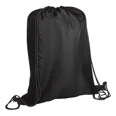 BB0009 - Lightweight Drawstring Bag - 210D Black / STD / 