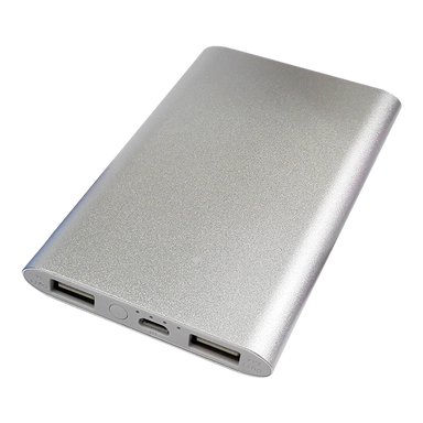 BE0068 - Slim Aluminium 4000 mAh Powerbank Silver / STD / 