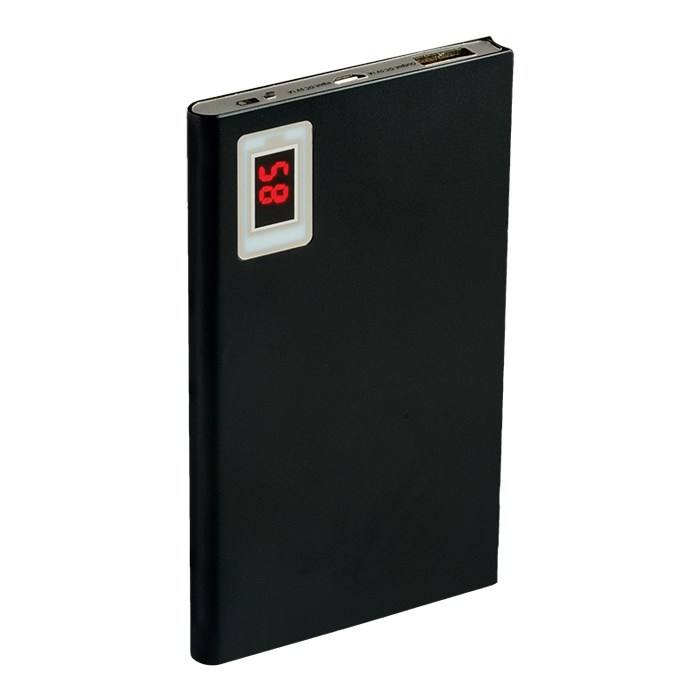 BE0069 - Powerbank with Battery Indicator - 4000 mAh Black /
