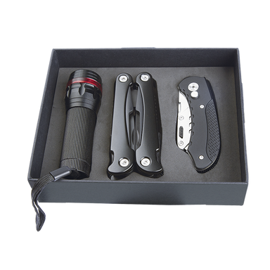 BT0023 - Torch Multi Tool and Knife Gift Set Black / STD / Last Buy - Flashlights Tools