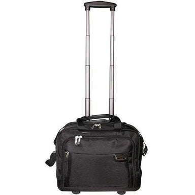 Classic Deluxe 15" Laptop Trolley Briefcase | Black-Briefcases