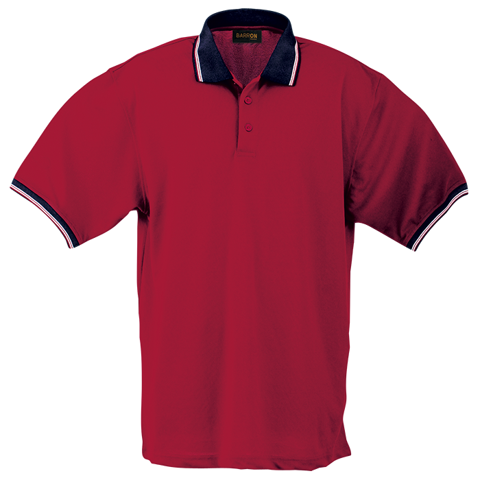 Colour Stripe Golfer  Red/Navy/White / SML / Regular - 