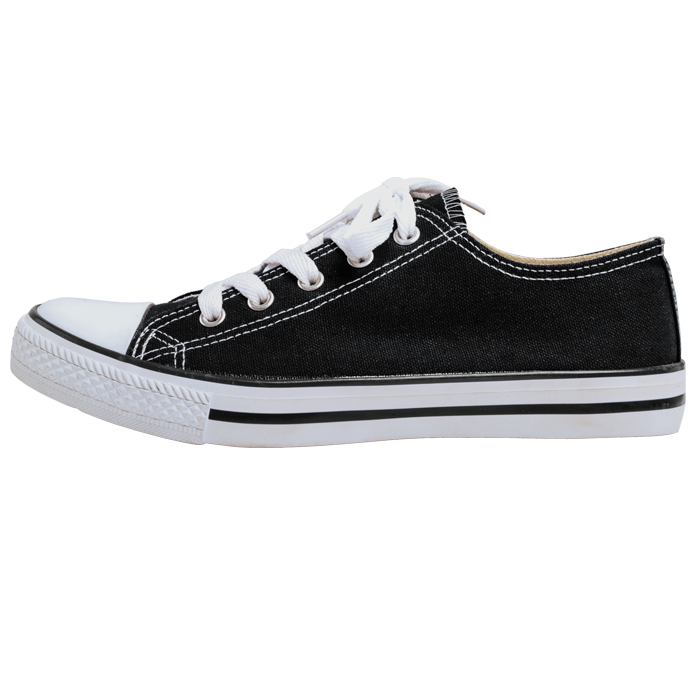Barron Canvas Lace Up Shoe  Black/White / Size 10 / 