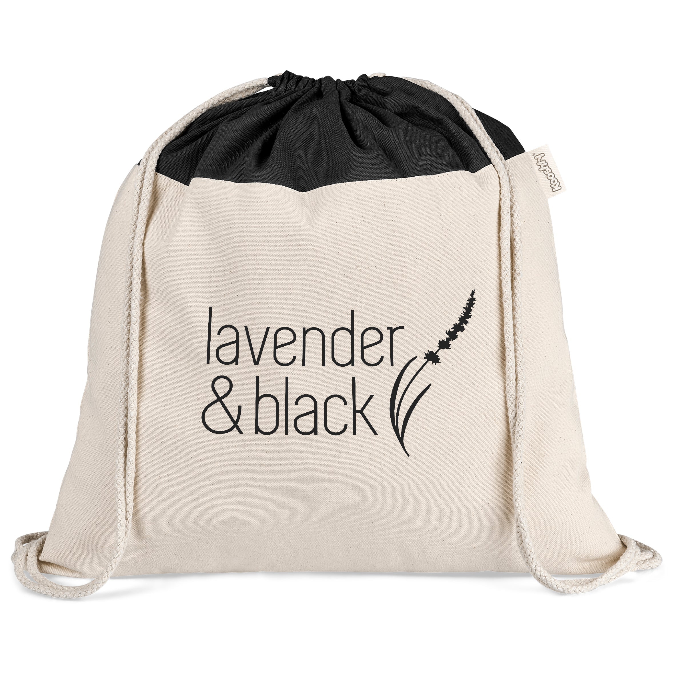 Dominica Jumbo Cotton Drawstring Bag Black / BL