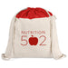 Dominica Jumbo Cotton Drawstring Bag Red / R