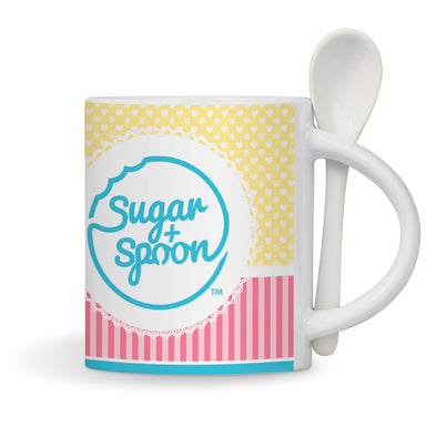 Eden Sublimation Mug & Spoon Set - 320ML-Solid White-SW