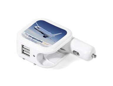 Electron Dual Usb Car & Wall Charger-Solid White-SW