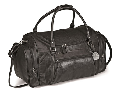 Elegant Leather Weekend Bag - Black / BL - Duffel Bags