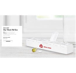 One Week Pill Box-Solid White-SW