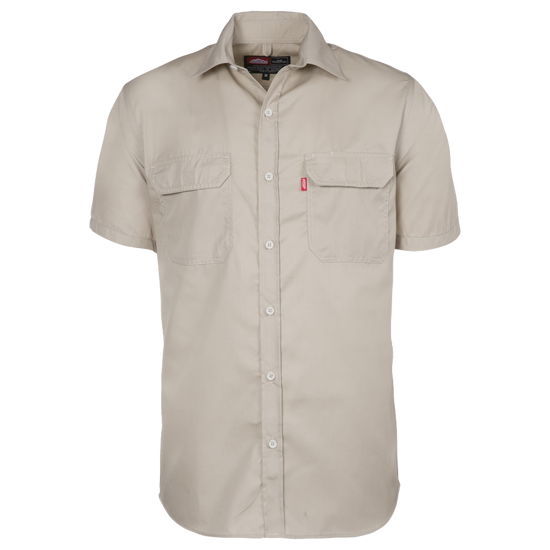 Image Short Sleeve Work Shirt Stone / 5XL - High Grade Shirts