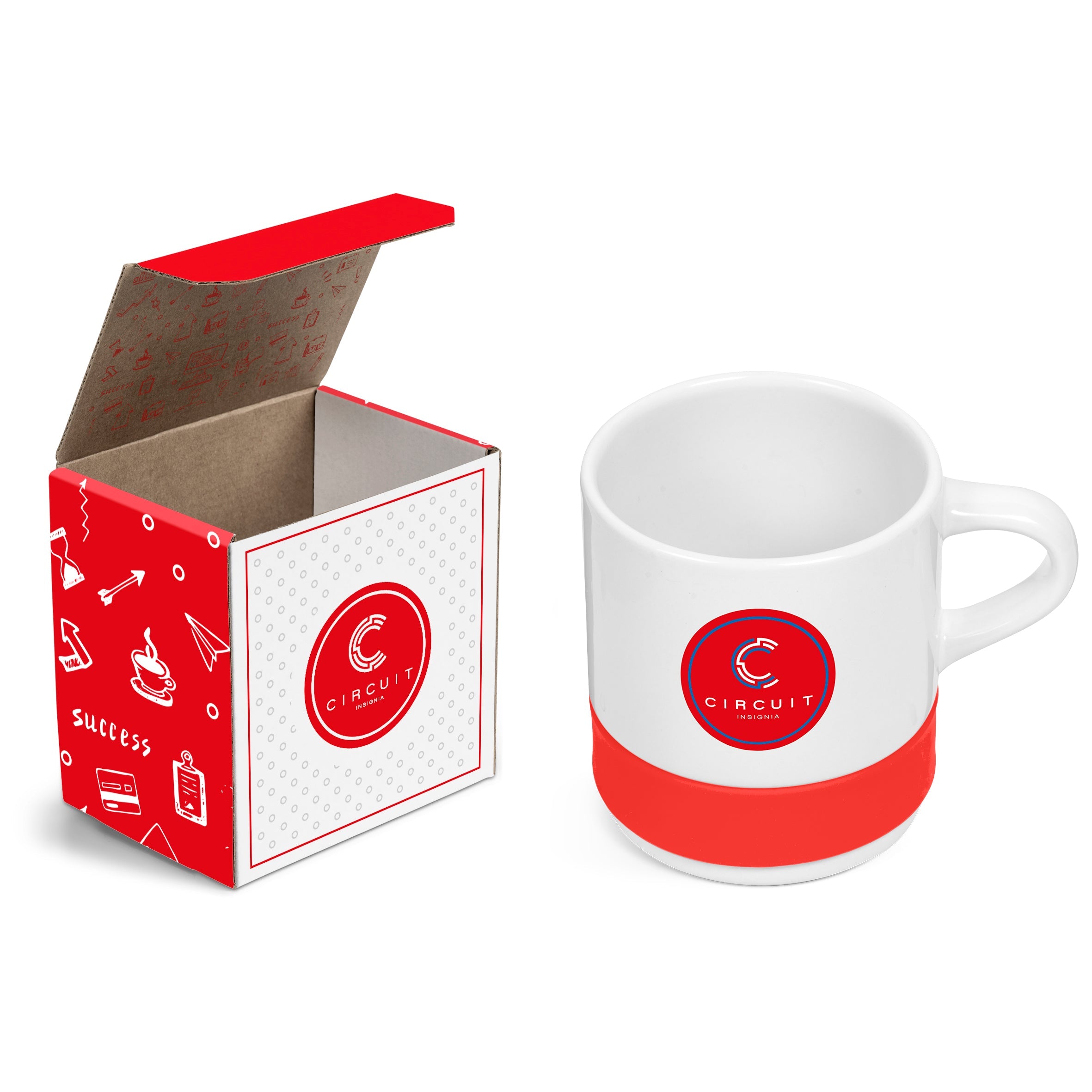 Kaleido Mug in Megan Custom Gift Box Red / R
