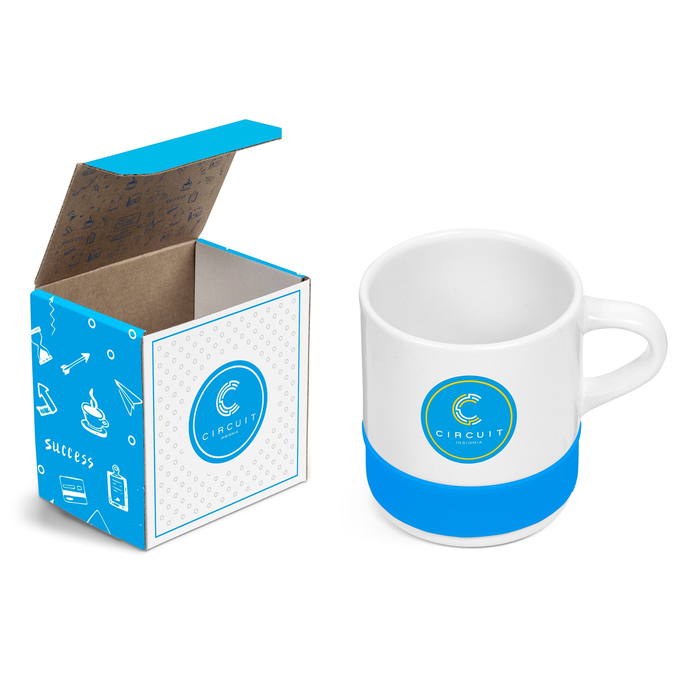 Kaleido Mug in Megan Custom Gift Box Cyan / CY