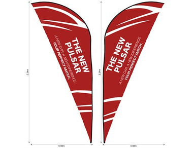 Legend 2m Sublimated Sharkfin Double-Sided Flying Banner Skin-Banners