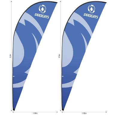 Legend 3m Sublimated Sharkfin Flying Banner Skin (Set Of 2)-Banners