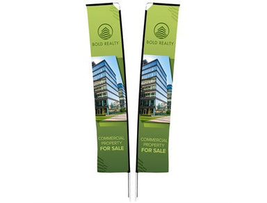 Legend 4M Sublimated Telescopic Double-Sided Flying Banner - 1 complete unit-Banners