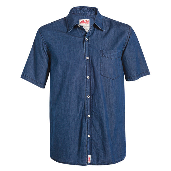 Legendary One Pocket Short Sleeve Work Shirt Indigo Denim / 4XL - High Grade Shirts