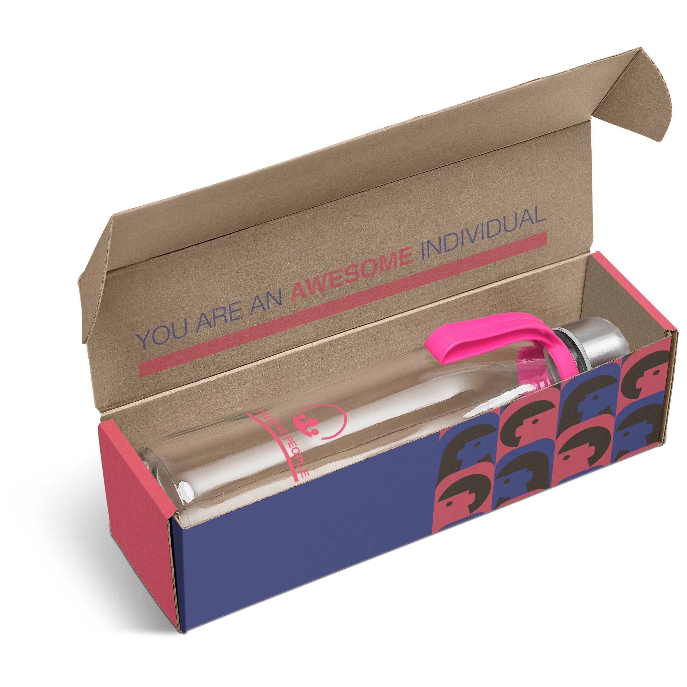 Loopy Bottle in Bianca Custom Gift Box-Pink-PI