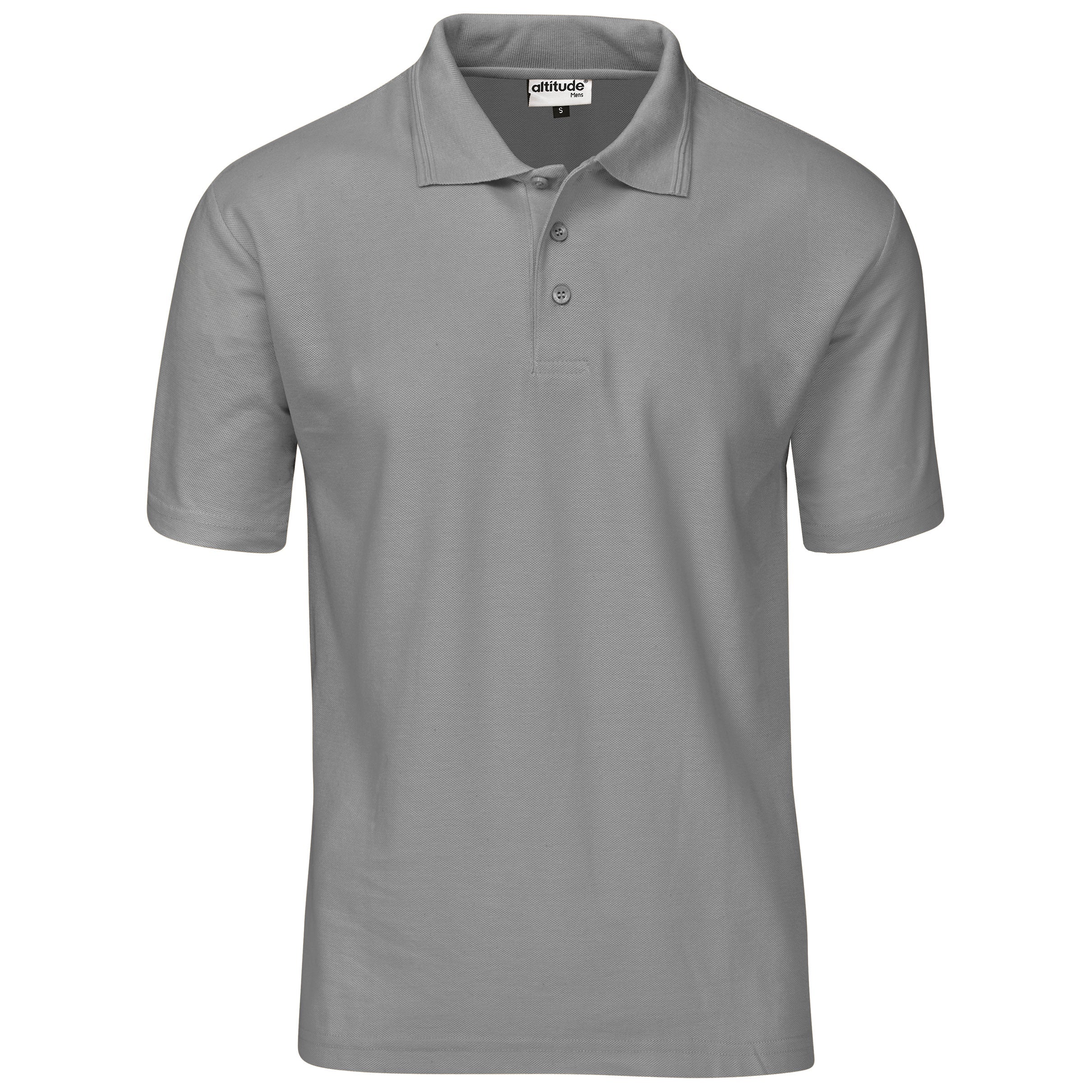 Mens Basic Pique Golf Shirt L / Grey / GY