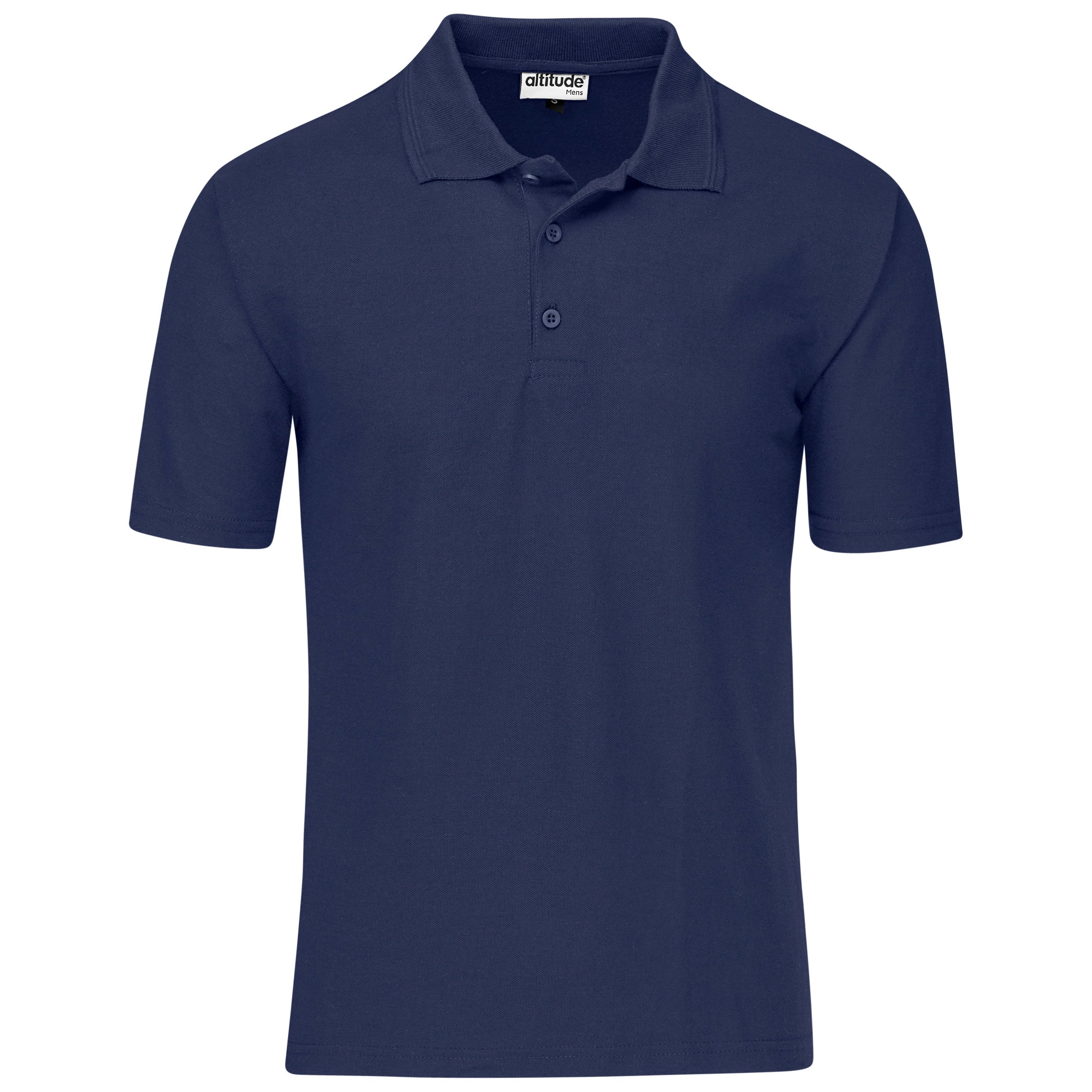 Mens Basic Pique Golf Shirt L / Navy / N