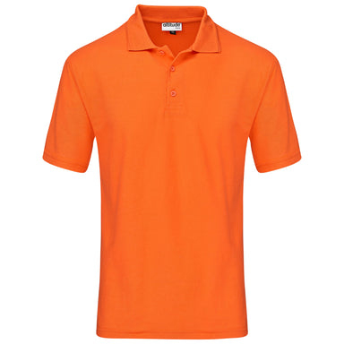 Mens Basic Pique Golf Shirt L / Orange / O