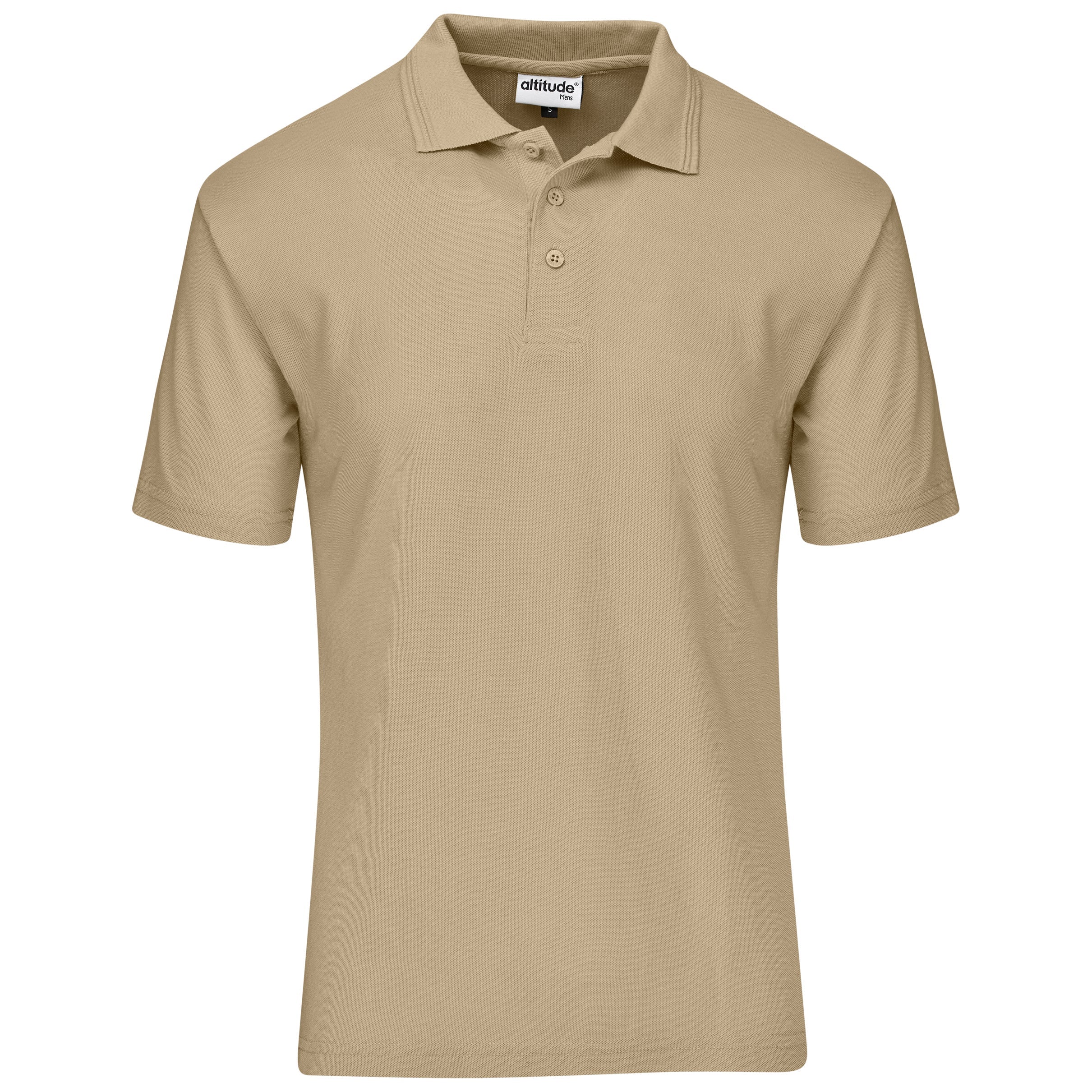 Mens Basic Pique Golf Shirt L / Stone / ST