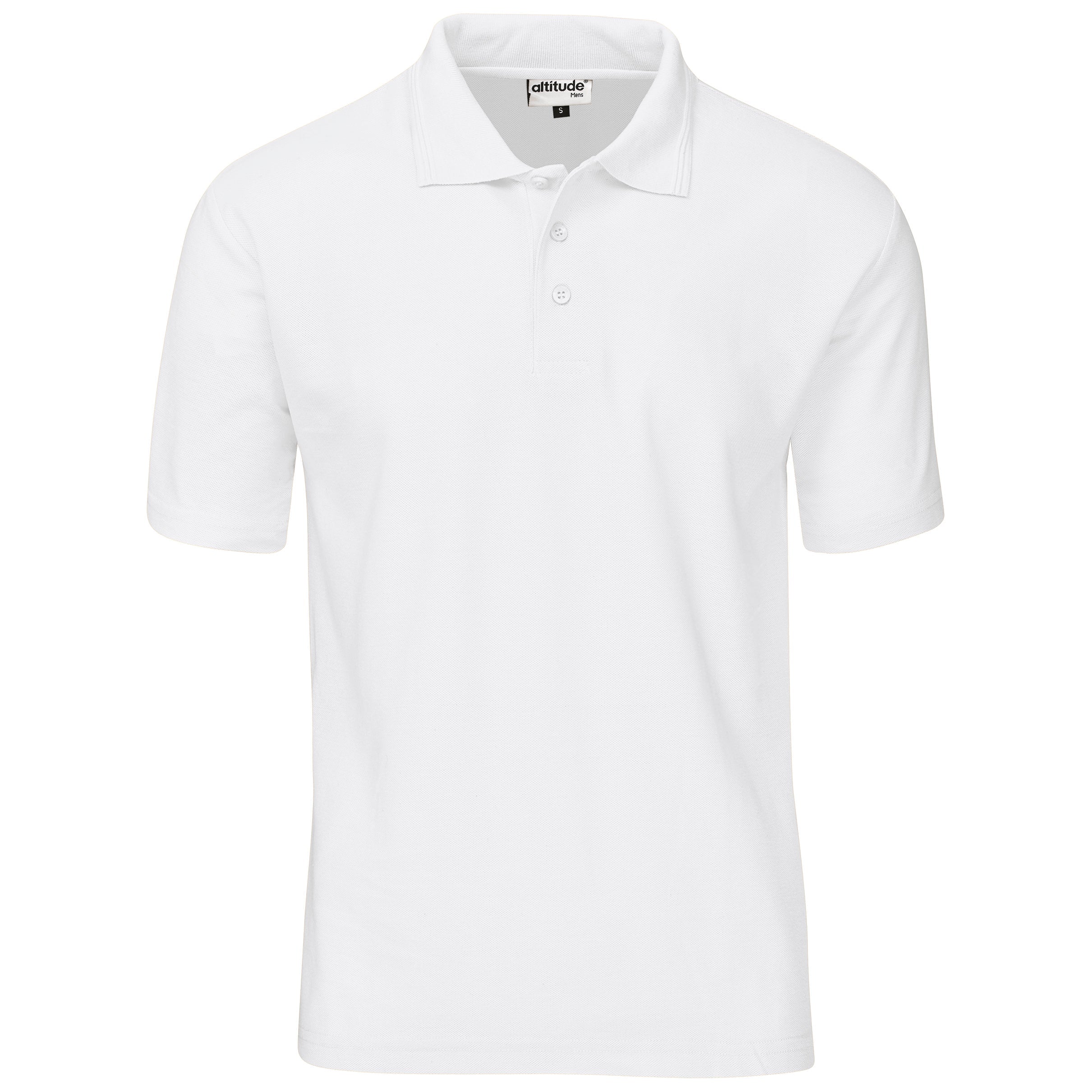 Mens Basic Pique Golf Shirt L / White / W