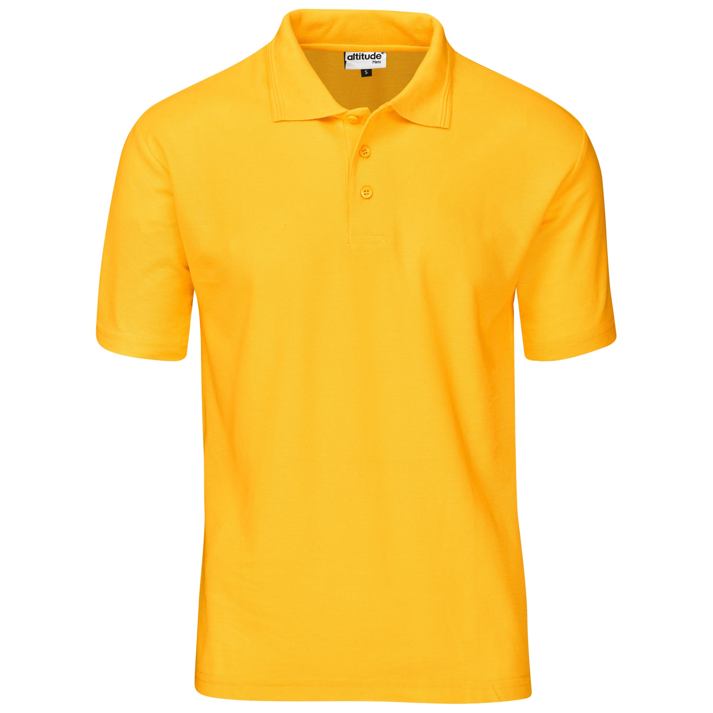 Mens Basic Pique Golf Shirt L / Yellow / Y