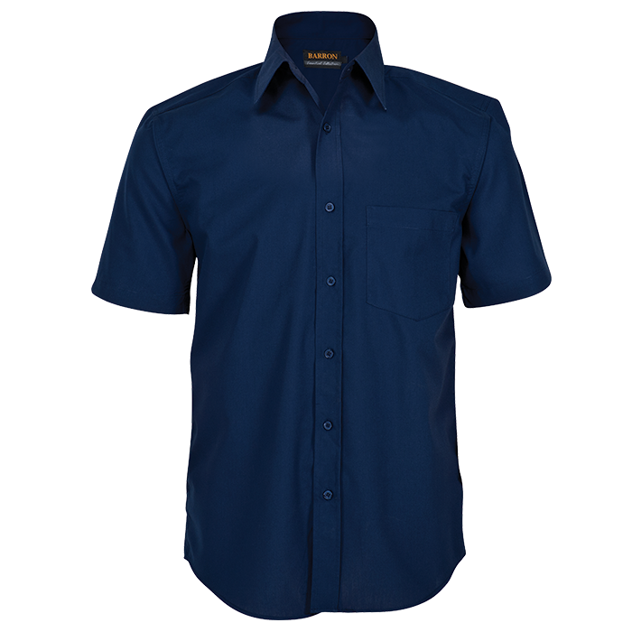 Mens Basic Poly Cotton Lounge Short Sleeve Navy / SML / Regular - Shirts-Corporate