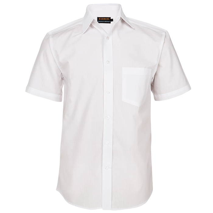 Mens Basic Poly Cotton Lounge Short Sleeve White / SML / Regular - Shirts-Corporate