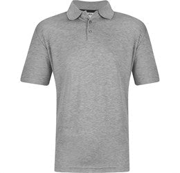 Mens Bayside Golf Shirt - White Only-L-Grey-GY