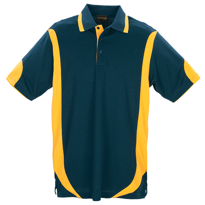 Mens Breezeway Golfer Navy/Gold / SML / Last Buy - Golf Shirts