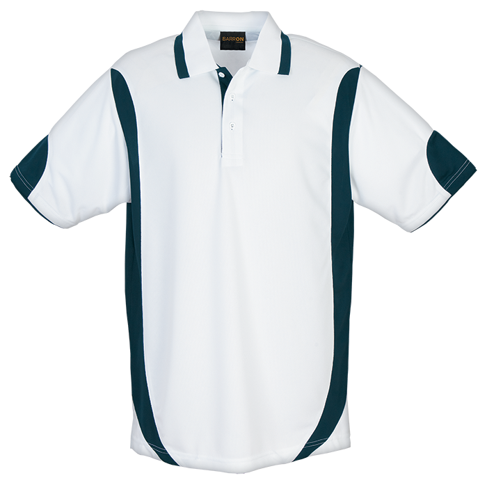 Mens Breezeway Golfer White/Navy / SML / Last Buy - Golf Shirts