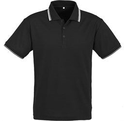 Mens Cambridge Golf Shirt - Black Red Only-