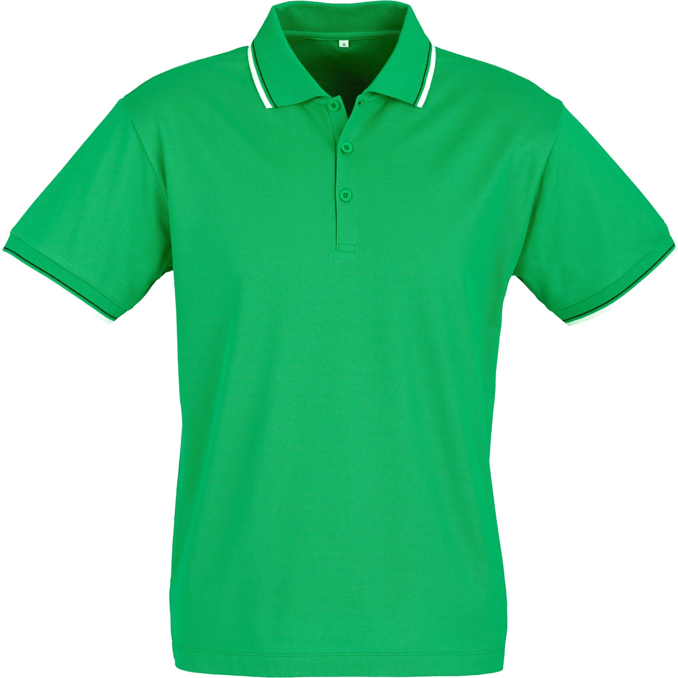 Mens Cambridge Golf Shirt - Black Red Only-L-Green-G