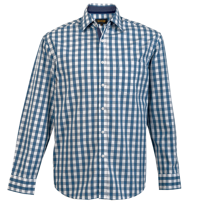 Mens Cedar Lounge Long Sleeve Denim Blue / SML / Regular - Shirts-Corporate