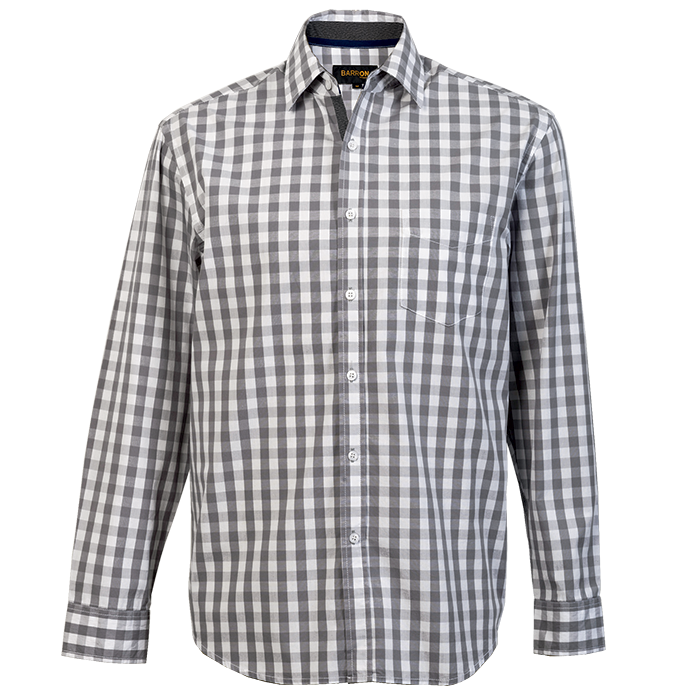 Mens Cedar Lounge Long Sleeve Grey / SML / Regular - Shirts-Corporate