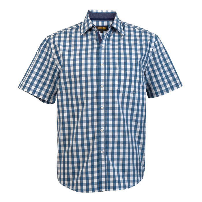 Mens Cedar Lounge Short Sleeve Denim Blue / SML / Regular - Shirts-Corporate