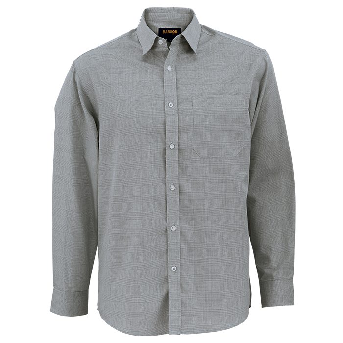Mens Clifton Check Lounge Long Sleeve Grey / SML / Last Buy - Shirts-Corporate