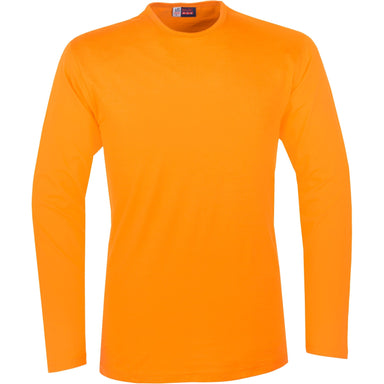 Mens Long Sleeve Portland T-Shirt-2XL-Orange-O