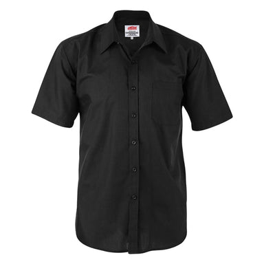 Men’s Short Sleeve Shirt Office Work Shirts Black / M - High Grade