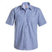 Men’s Short Sleeve Shirt Office Work Shirts Navy Stripe / 4XL - High Grade