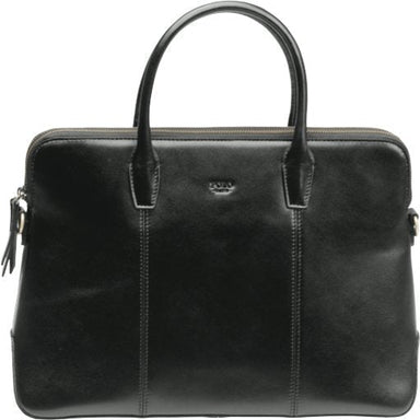 Modello Slimline Leather Briefcase | Black-Briefcases