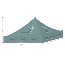Ovation Sublimated Gazebo 3m X 3m - Roof-Canopies & Gazebos