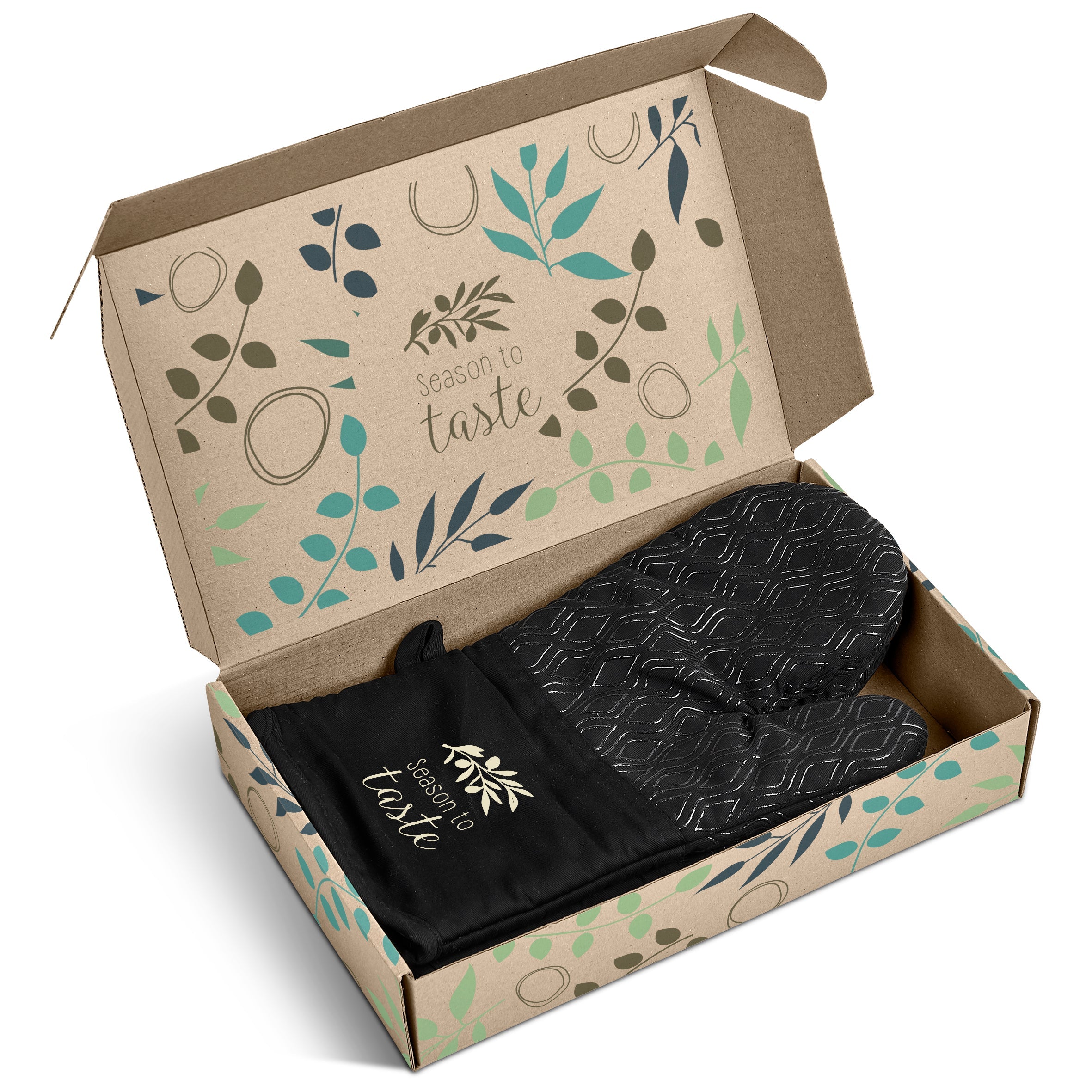 Serendipio Tanoreen Oven Glove Pair in Gift Box Black / BL