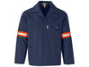 Site Premium Polycotton Jacket - Reflective Arms & Back - Orange Tape-